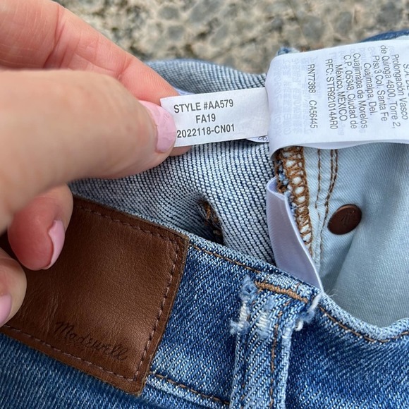 MADEWELL 9” high rise skinny jeans Pearson wash size 27 AA579 in seam 28” - Picture 12 of 13